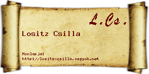 Lositz Csilla névjegykártya